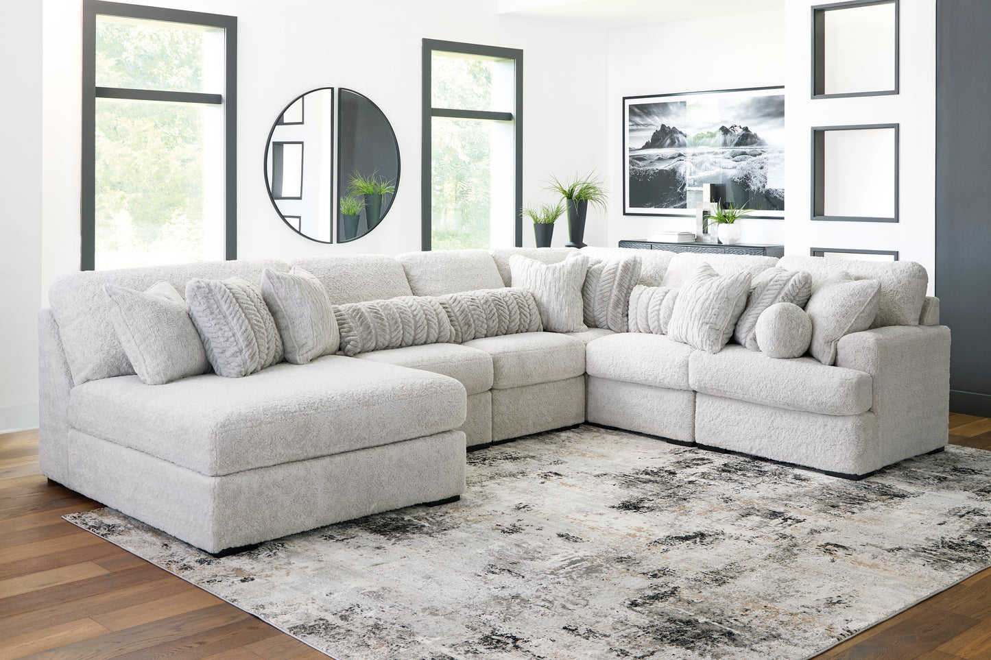 Cuddle Plush 6-Piece Sectional with Chaise