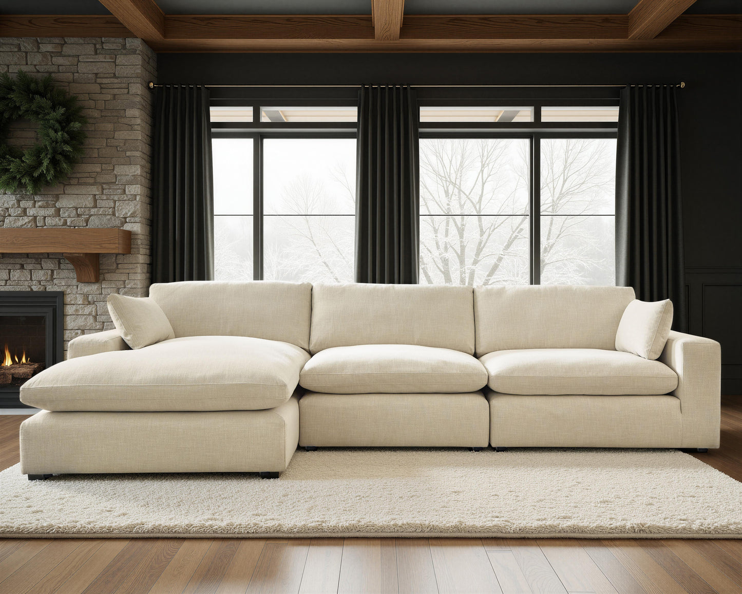 Elyza 3-Piece Sectional with Chaise