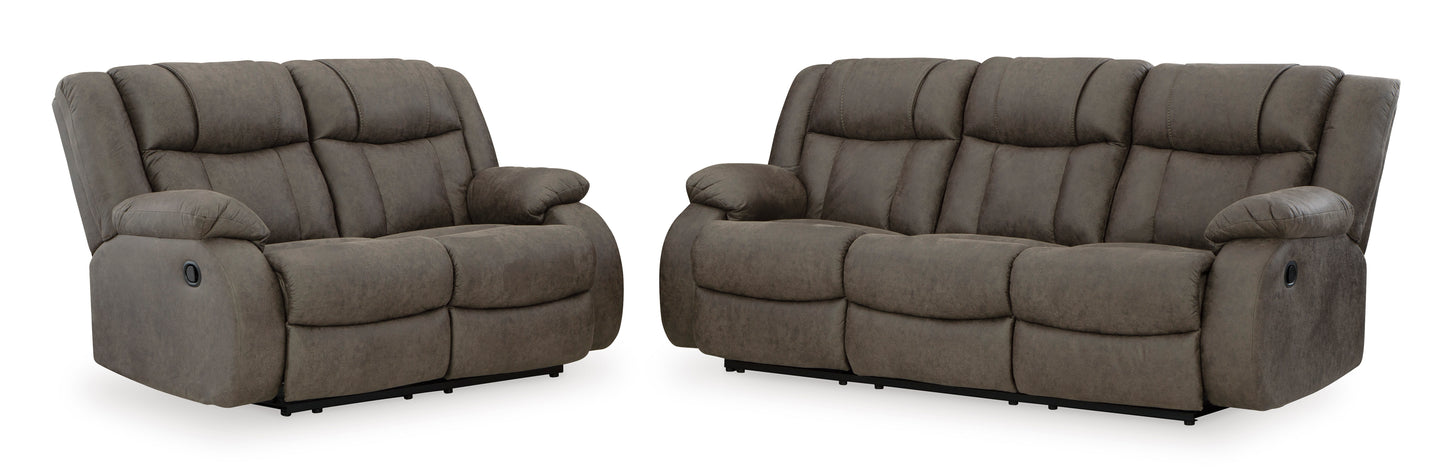 First Base Reclining Sofa and Loveseat