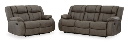 First Base Reclining Sofa and Loveseat