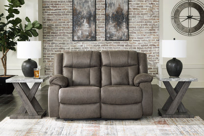First Base Reclining Sofa and Loveseat