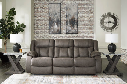 First Base Reclining Sofa and Loveseat