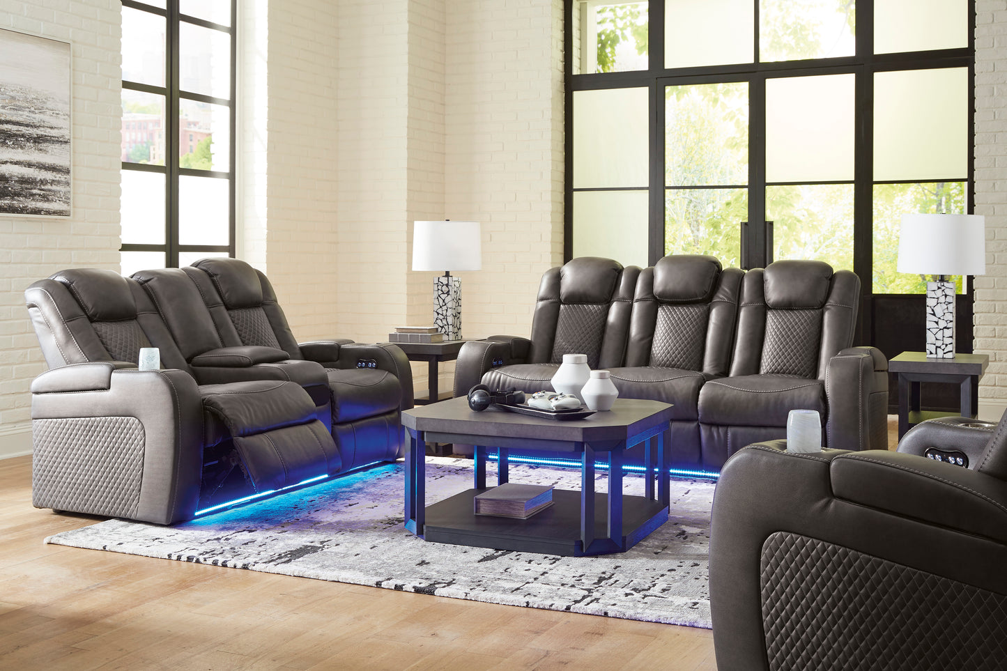 Fyne-Dyme Power Reclining Sofa & Loveseat