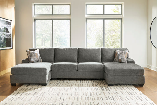 Newellen 3-Piece Sleeper Sectional with Double Chaise