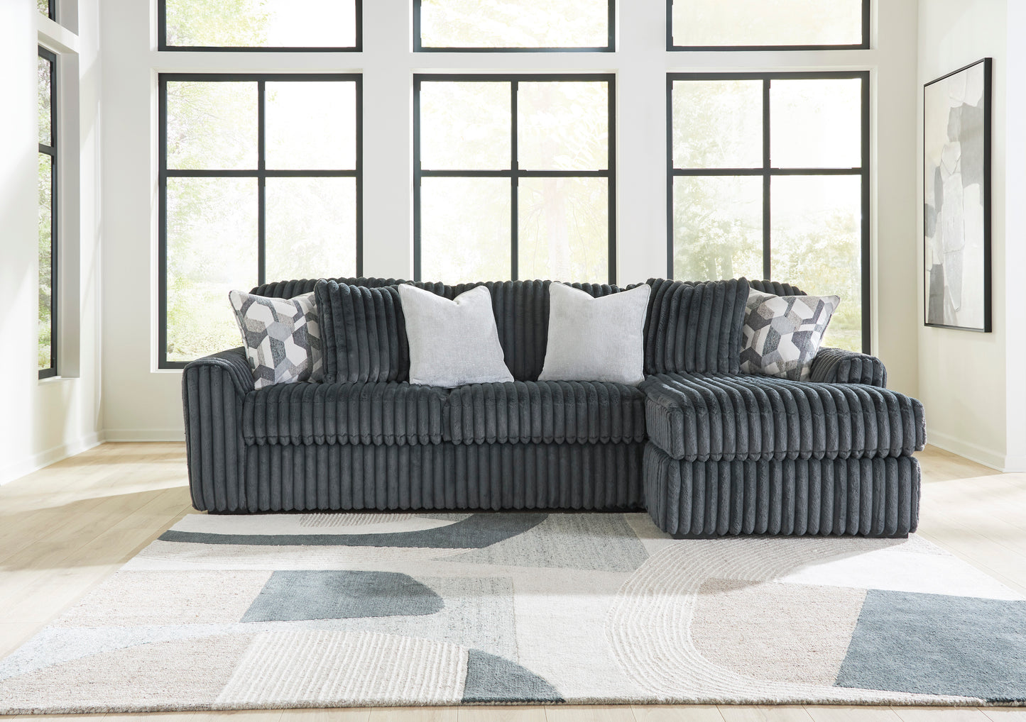 Midnight-Madness 3-Piece Modular Sofa with Chaise