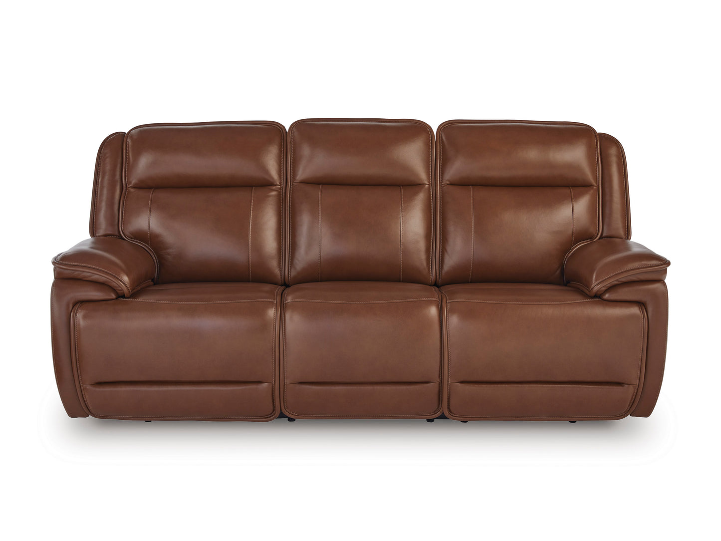 Healy Pier Dual Power Leather Reclining Sofa and Loveseat