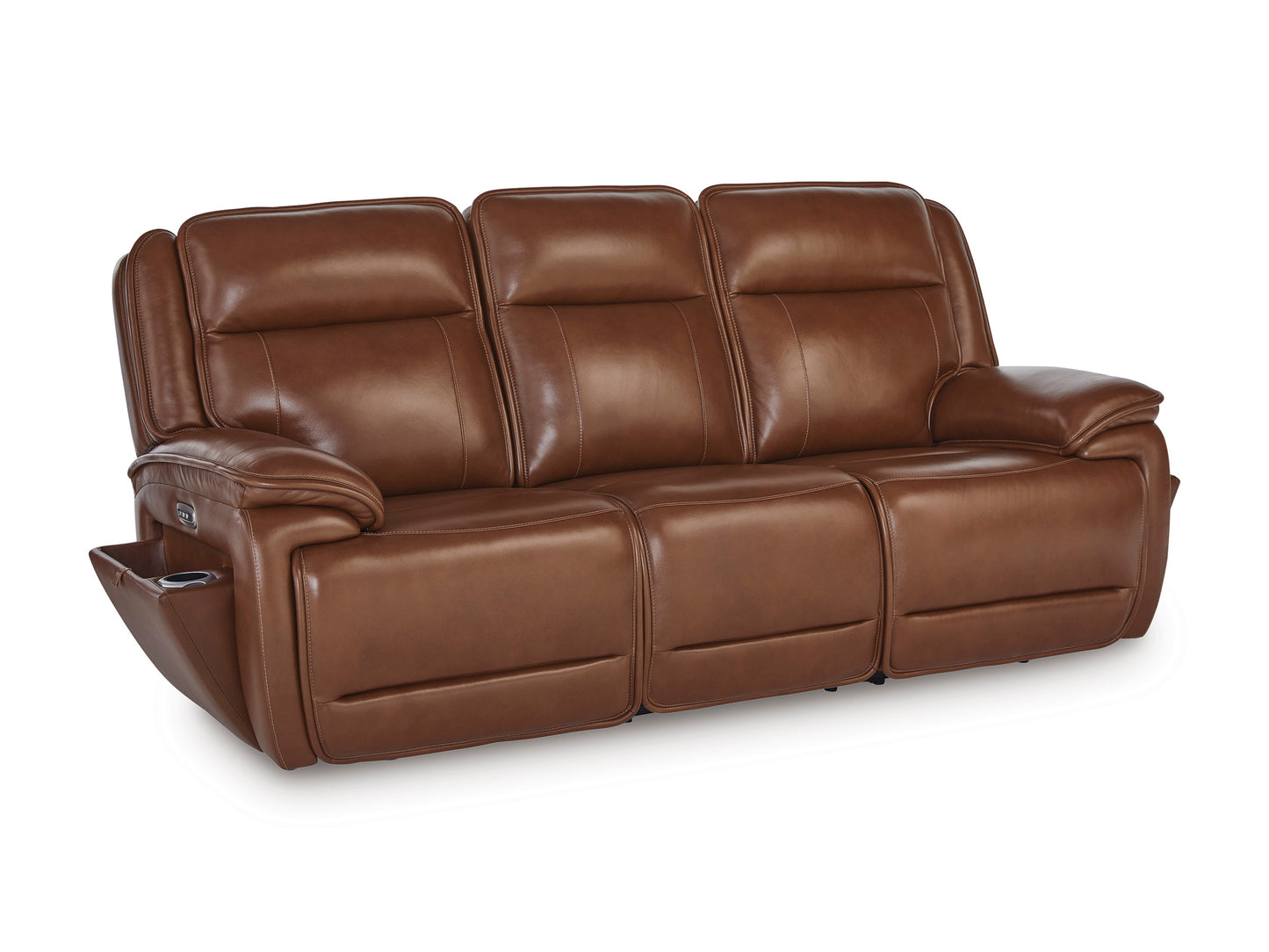 Healy Pier Dual Power Leather Reclining Sofa and Loveseat