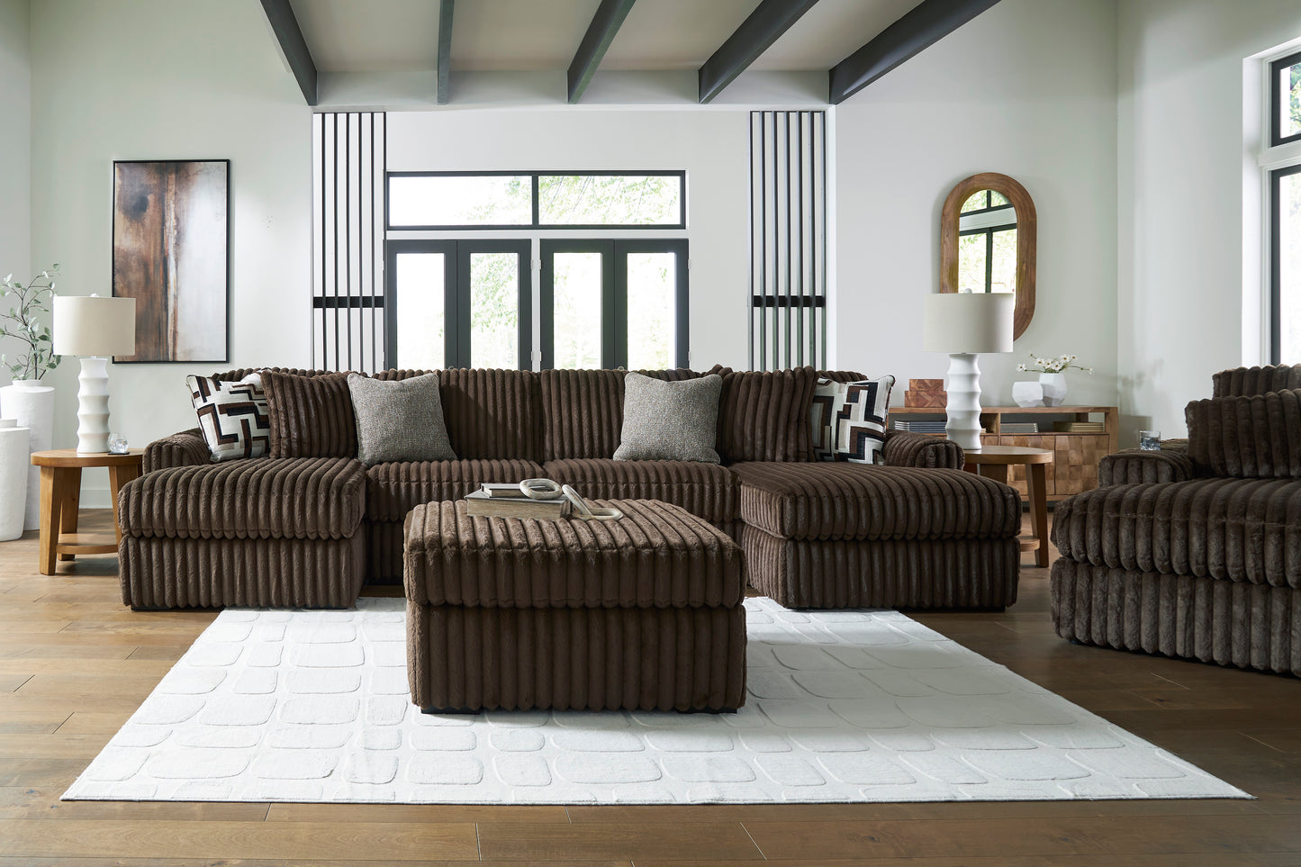 Midnight-Madness Oversized Accent Ottoman