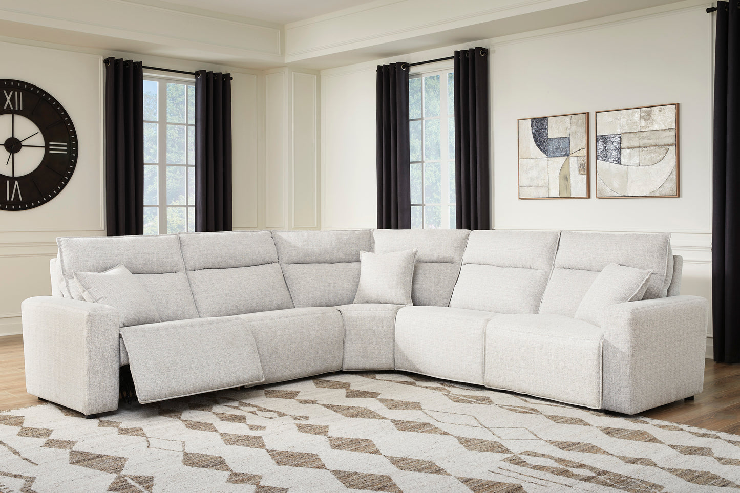 ModMax II 5-Piece Performance Fabric Dual Power Reclining Modular Sectional
