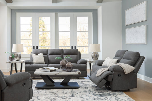 Side-Swipe Manual Reclining Sofa and Loveseat