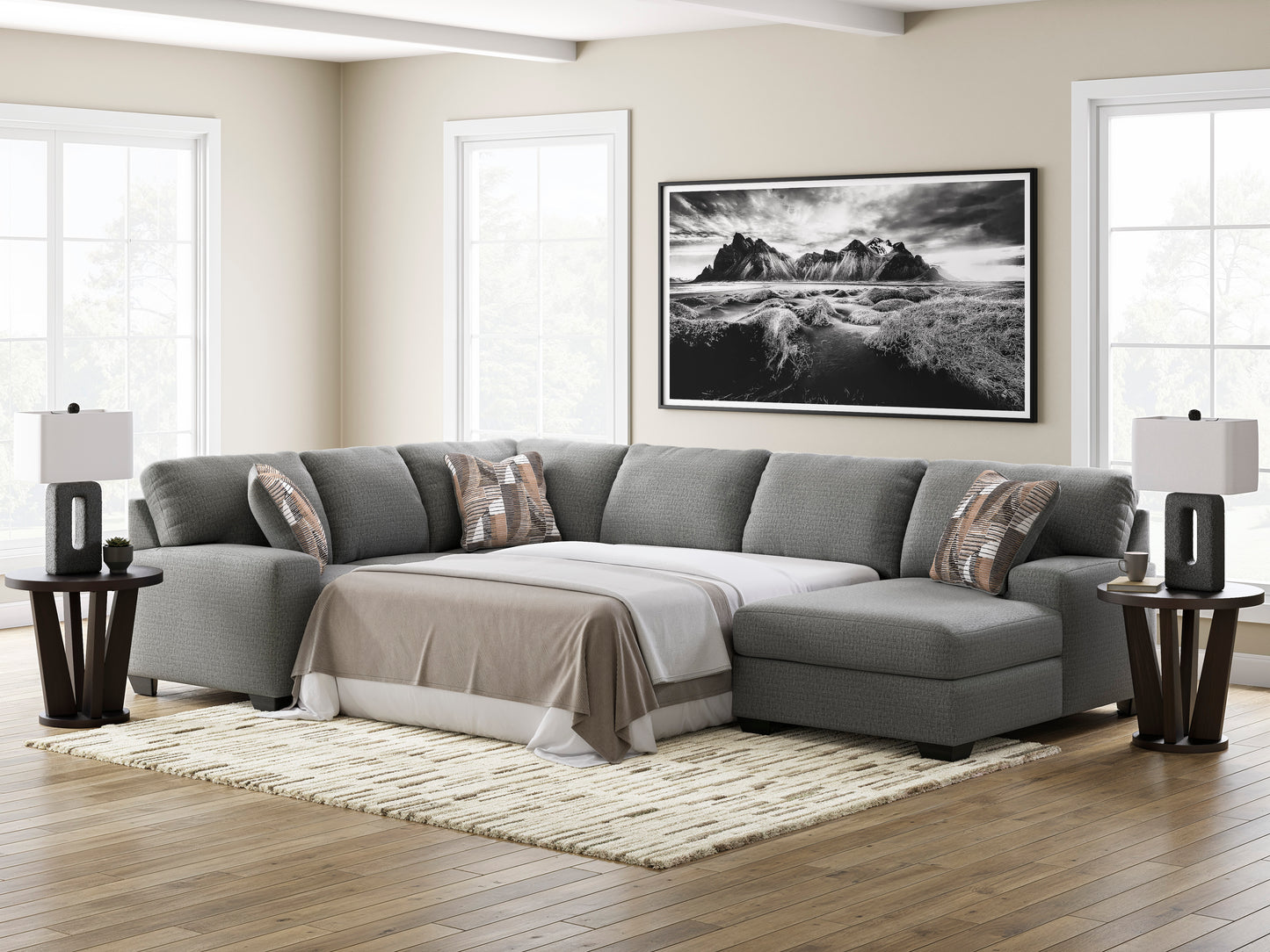 Newellen 3-Piece Sleeper Sectional with Chaise