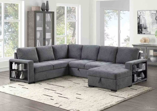 Stockwell Sleeper Sofa Sectional - Dark Gray